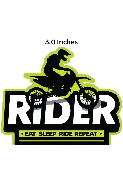 Eat Sleep Race Repeat Universal Sticker | Printed In Premium Gloss Vinyl With FPF(Fade Protection Film), Water Proof, Precut Sticker, Pack Of 1